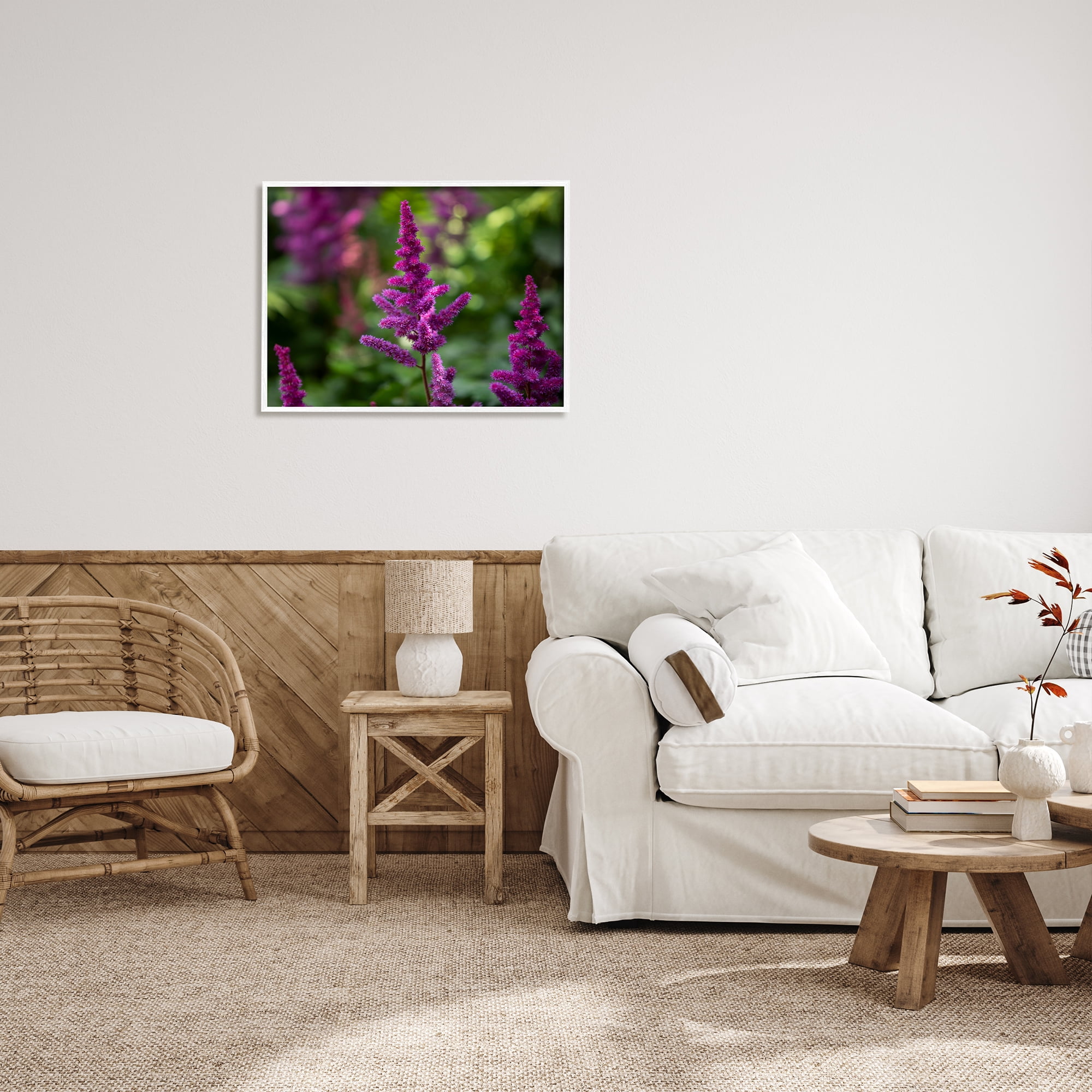 Stupell Industries Purple Flower in Nature Botanical & Floral Photography White Framed Art Print Wall Art, 30 x 24