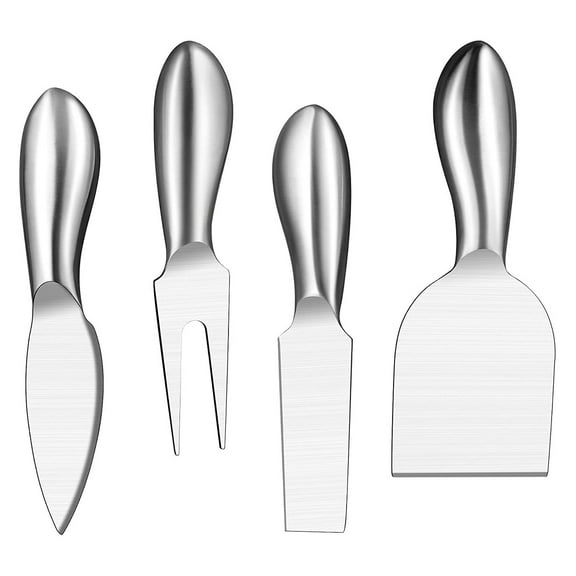 4pcs Cheese Knife Set - Stainless Steel Cheese Knives - Charcuterie Knife Set for Party and Holiday