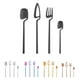 thumbnail image 3 of Cubiertos pulidos de acero inoxidable Forks Forks Postres Tenedor de mesa Cubiertos de cocina para viajar Ceremonia de boda Camping Negro Advancent HA009536-05, 3 of 6