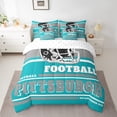 thumbnail image 2 of Erosebridal Soccer Rugby Bedding Sets Full Size 7-Piece , Turqoise, Super Cozy, Pittsburgh, 2 of 5
