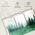 thumbnail image 5 of Elephant Stock Pine Tree Silhouette Wall Art - Horizontal Multi Panel Canvas - Living Room Wall Decor - Abstract Multi Panel - Green And White Decor - 50" x 32", 5 of 5