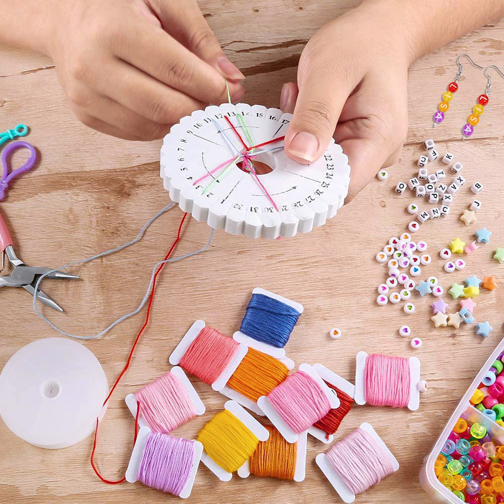 Jewelry Making Kits,4655 PCS Jewelry Making Supplies Kits Includes Jewelry Beads,Embroidery Floss,Jewelry Making Tools,Earrings Charms,Findings,Scissor for Beginners,Women,Girls,Teens,Kids