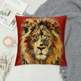 thumbnail image 2 of Orinice Lion Graphic Decorative Cushion Throw Pillow Cover for Home Couch Living Room Bed Sofa Soft and Durable 18x18in, 2 of 5