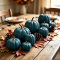 thumbnail image 3 of Mskk Halloween Artificial Foam Pumpkin 10 Pcs Set, Multi-Size Fake Pumpkins Decoration, Multi-Color Simulation Pumpkin Ornaments For Halloween Thanksgiving Fall Home Table Decor, 3 of 5
