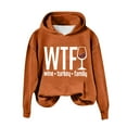 thumbnail image 3 of Xudanell Oversized Sweatshirt for Women Turkey Family Shirt letter Wine Glass Print Sweatshirt Thanksgiving Sweatshirt Coffee L, 3 of 3