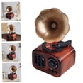 thumbnail image 4 of STRANDCHIC Clockwork Spring Powered Music Box Gramophone Dark Red 1Pack for Home Decor, 4 of 8