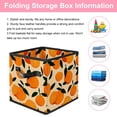 thumbnail image 3 of RATGDN Collapsible Fabric Cube Storage Bin with Double Handles for Living Room Bedroom Office Black - Orange Dark Green Leaf, 3 of 7