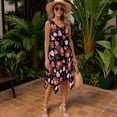 thumbnail image 3 of FUIALDOLG Lovely Highland Cow Rose Womens Summer Sleeveless Dress Loose Fit Pleated Sundress With Pocket Elegant Cocktail Party Maxi Dresses for Valentines Day Wedding Party,XL, 3 of 7