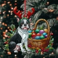 thumbnail image 5 of Christmas Ornament Adorable Dog Design for Holiday Decor Tree Decoration or Gift for Dog Lovers/ Christmas Ornament 2D Flat 8Cm M, 5 of 6