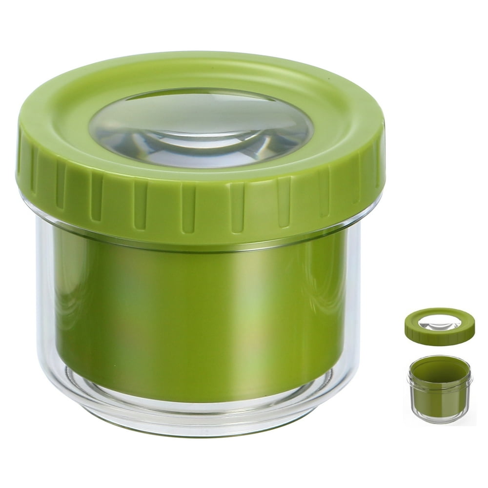 Magnifying Stash Jars Smell Proof Airtight Seal Canister BPA Free Stackable Hermetic Container