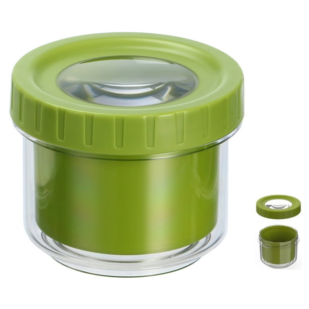 Magnifying Stash Jars Smell Proof Airtight Seal Canister BPA Free