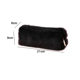 thumbnail image 2 of Estuche para lápices, estuche para bolígrafos, estuche para lápices borroso de felpa lindo para niña, estuche para maquillaje, color negro, 2 of 5