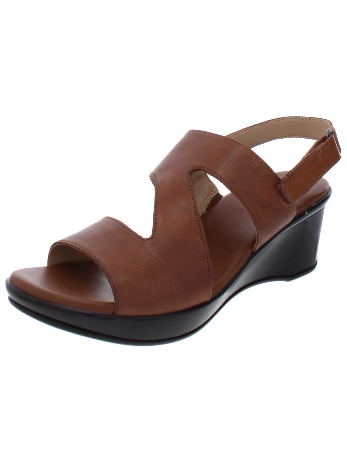Naturalizer Womens Valerie Leather Slingback Wedge Sandals