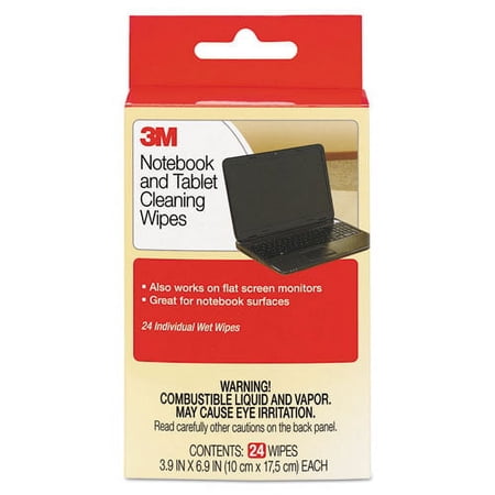 Notebook Screen Cleaning Wet Wipes Cloth 7 X 4 White 24/pack | Bundle of 2 Packs