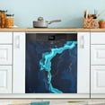 thumbnail image 2 of GZHJMY Navy Blue Marble Large Dishwasher Magnet Magnetic Cover 23x26 inch Refrigerator Sticker Washer Kitchen Home Decor, 2 of 5