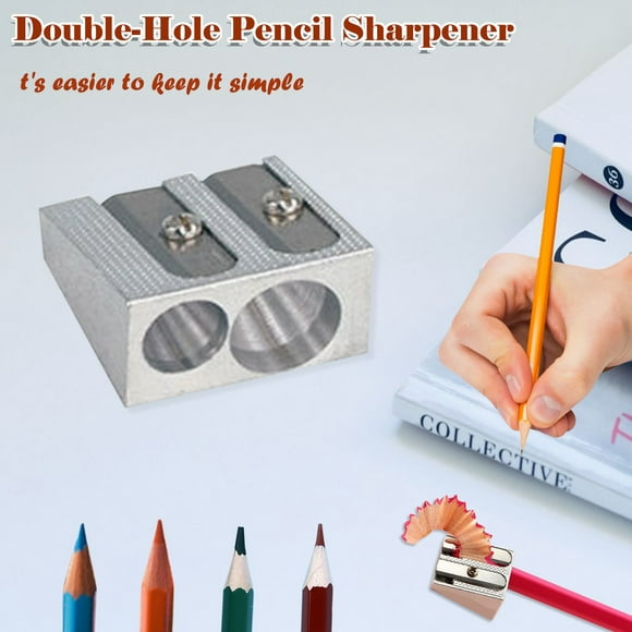 WREESH Handheld Two-hole Metal Aluminum Alloy Pencil Sharpener