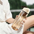 thumbnail image 5 of Torqee Clear Plastic Water Bottle,550ml Transparent Sports Bottle with Coffee Brown Flip Top Carry Lid,Reusable Leakproof Drink Bottle for Gym Travel Office Outdoor,6.4x20.5cm, 5 of 5