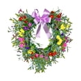 thumbnail image 2 of Guirnalda de corazón para puerta de entrada, guirnalda floral para colgar en el festival de primavera. Púrpura claro, 2 of 6