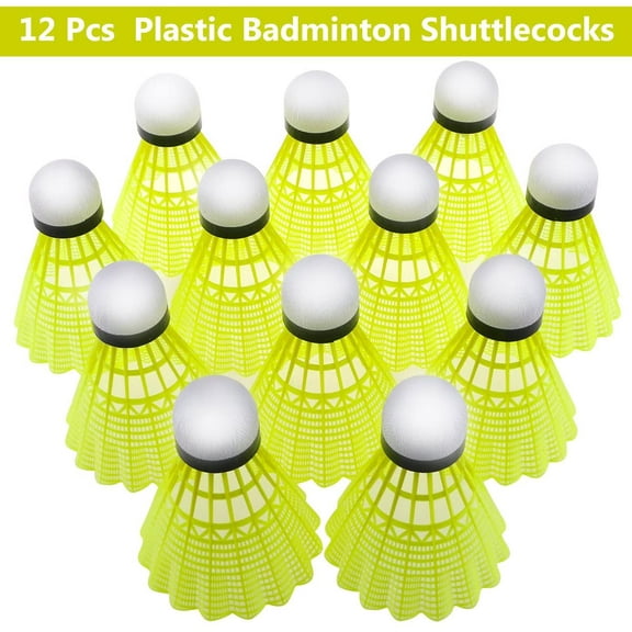 Badminton Birdie, 12 Pack Goose Feather Badminton Shuttlecocks with Great Stability & Durability, High Speed Sports Training Badminton Balls for Indoor Outdoor Game