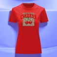 thumbnail image 3 of Playera Blusa De Cerezas Cherries Con Fondo Animal Print Vintage Color Rojo Talla Mediana Marca Emil SaEs, 3 of 4