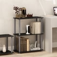 thumbnail image 2 of Furinno Turn-N-Tube Toolless Assembly Storage Shelves, 3-Tier Black Book Shelf, Open Storage Booshelf, for Organization and Storage, Living Room, Home Office, Bedroom, Classic Black, 2 of 4