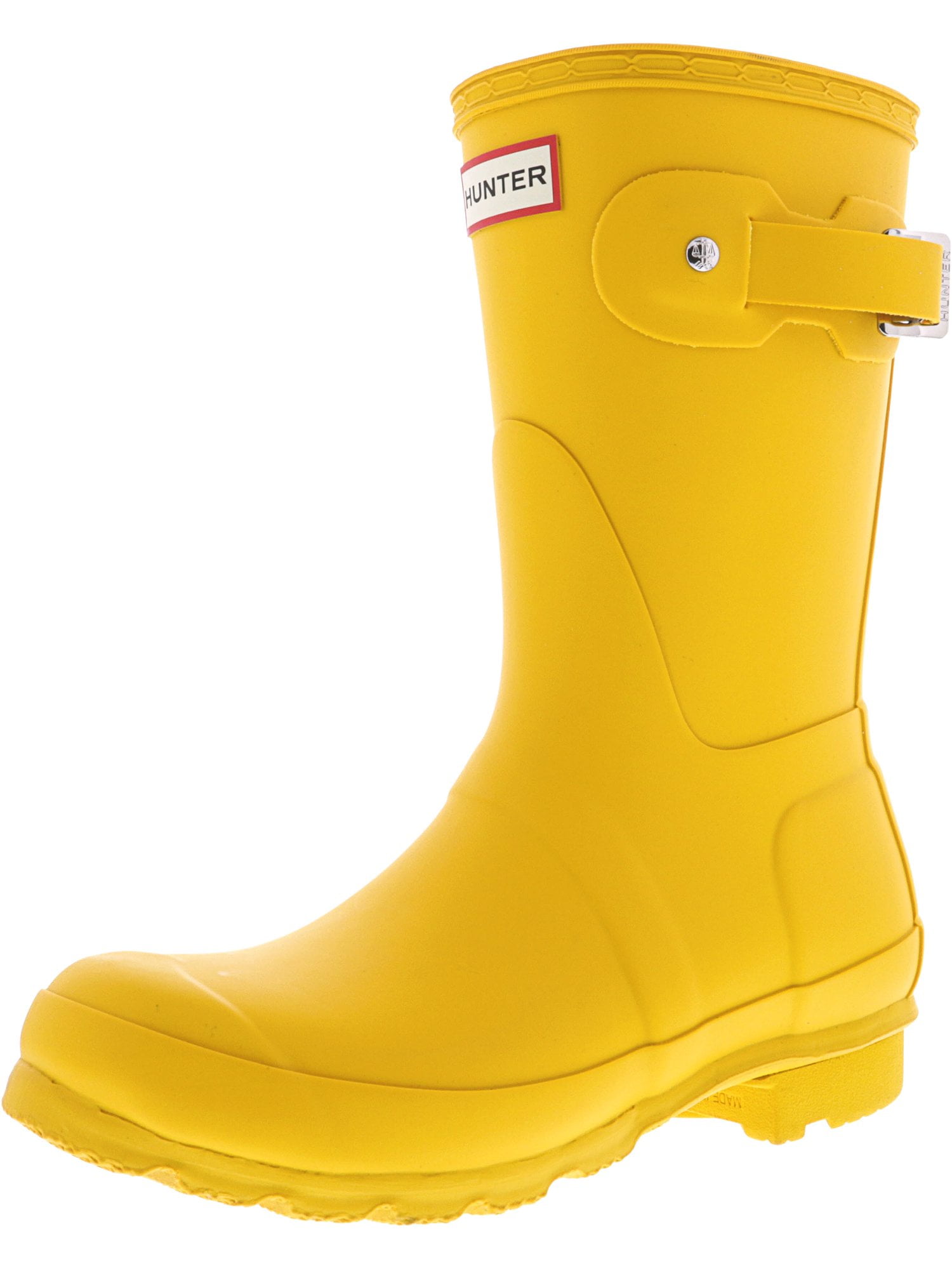 short yellow hunter rain boots