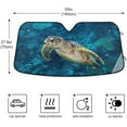 thumbnail image 5 of GZHJMY Tropical Coral Sea Turtle Car Windshield Sun Shade Blocks UV Rays Sun Visor for most vehicles, such as cars, SUVs, pickups or Trucks 55x27.6inch, 5 of 7