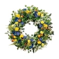 thumbnail image 1 of Corona de puerta de entrada, sencilla, decorativa, primaveral, artificial, para colgar. Diámetro 45cm, 1 of 9