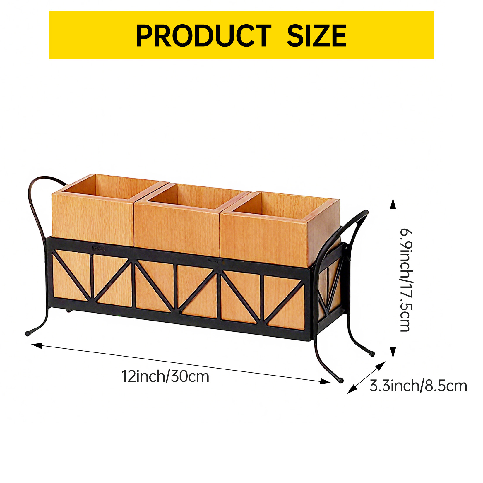 Waterproof Wooden Flatware Caddy Silverware Holder, Acacia Wood Utensil Holder with 3 Detachable Compartments & Handles, Fork Spoon Knife Organizer for Party BBQ
