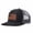Black and gray, variant on Fish flag patch with letter leather label pattern, suitable for travel and casual outfits, breathable outdoor baseball cap for men, adjustable