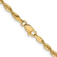 thumbnail image 6 of Diamond2Deal 10K Yellow Gold 3mm Diamond-Cut Lightweight Rope Chain Necklace for Men 18", 6 of 6