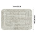 thumbnail image 6 of Unique Bargains Soft Absorbent Rug Non-Slip Plush Bath Mat for Bathroom Floor Light Grey 16"x24", 6 of 7
