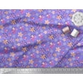 thumbnail image 3 of Soimoi Purple Cotton Jersey Fabric Artistic Floral Print Fabric by Yard 58 Inch Wide, 3 of 3