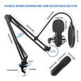 thumbnail image 4 of Microphone Kits With Live Sound Card(Optional),Suspension Scissor Arm,Shock Mount And Pop Filter For Studio Recording ,Easy to Operate, 4 of 7