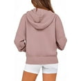thumbnail image 3 of FreshPretty Womens Zip Up Hoodies Long Sleeve Fashion Sweatshirt Fleece Y2K Hooded Jacket 2025 Trendy Fall Spring Clothes, 3 of 6