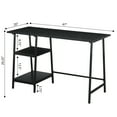 thumbnail image 4 of Convenience Concepts Designs2Go 29.25" Trestle Desk w/ Removable Shelves, Black/Black, All Ages, 4 of 8
