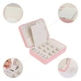 thumbnail image 3 of Unique Bargains Travel Jewelry Box Portable PU Leather Jewelry Organizer Case Storage Pink, 3 of 7