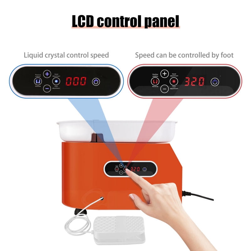 Electric Ceramic Wheel, 25 Cm LCD Display 350W Ceramic Ceramic Tool Clay Clay Handmade Machine DIY ,Wide Ranging Usage
