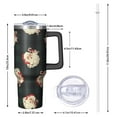 thumbnail image 2 of Green and Black Christmas Plaid Santa Pattern Tumbler with Handle and Lid,40oz Double Wall Vacuum Insulated Tumbler,Cups Gift for Women and Men, 2 of 7