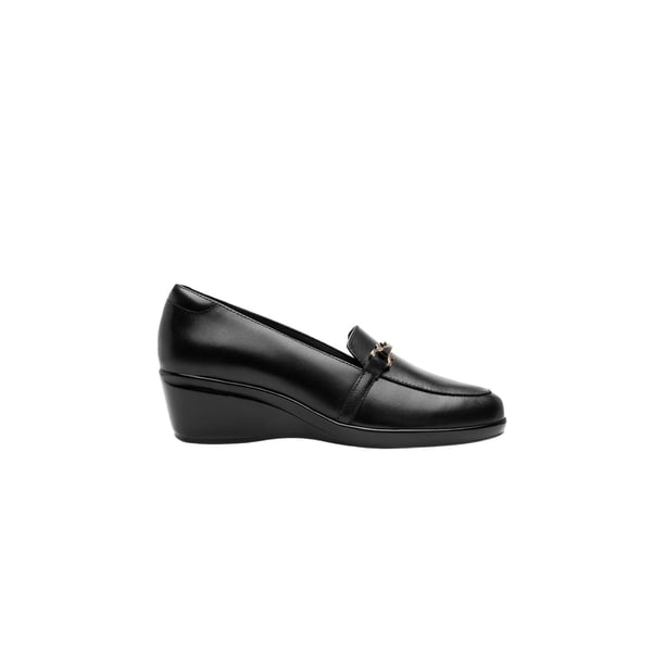 Mocasín Flexi 45233 Mujer Vacuno Semivestir de Piel negro 25.5