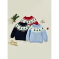 thumbnail image 3 of Miaouyo Kids Baby Girls Boys Christmas Fall Sweater 0 3 6 9 12 18 24 Months 2T 3T 4T 5T Crew Neck Tree Warm Winter Sweater Clothes, 3 of 9