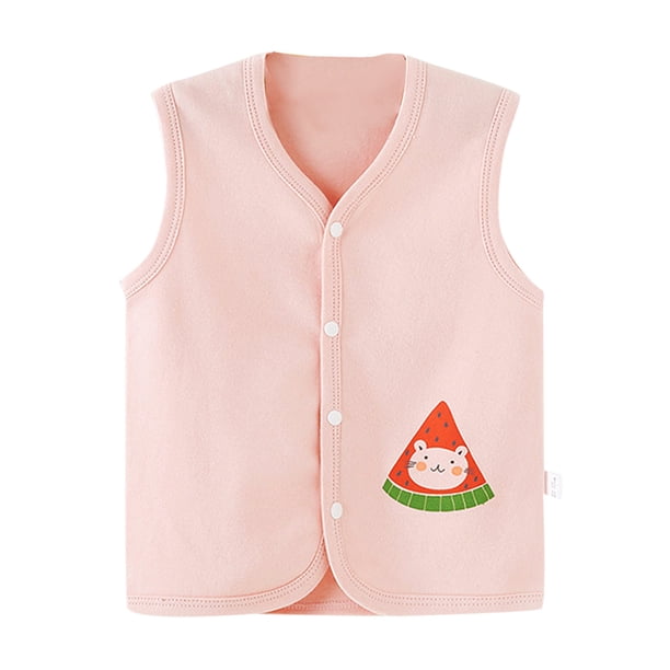 Gibobby Abrigos de invierno para bebés y niñasBebé Niñas Niños invierno sin mangas abrigo de dibujos animados prendas de vestir abrigo cálido chaleco cha(Rosa, 2-3 Años)