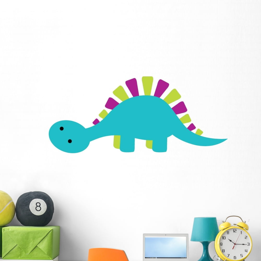 Cute Little Dinosaur Wall Decal Sticker by Wallmonkeys Vinyl Peel