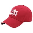 thumbnail image 3 of Trump Vance 2024 Sombrero Bordado Papá Ajustable para Hombres Mujeres () Rojo, 3 of 8
