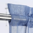 thumbnail image 4 of DSstyles Blue Sheer Tier Curtains for Small Window - Linen Look Textured Privacy Semi Sheer Drapes for Kitchen/Cafe,Rod Pocket Voile Curtain Panels Draperies - 27" W x 24" L, Dusty Blue, Set of 2, 4 of 8