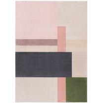 SAFAVIEH Orwell Lucille Abstract Geometric Area Rug, Ivory/Charcoal, 9' x 12'