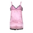 thumbnail image 4 of Silk Satin Pajamas Lounge Sets for Women Sexy Fashion Erotic Suspenders Tops Shorts Pjs 2 Piece Pajamas Set, 4 of 5