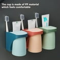 thumbnail image 6 of Toothbrush Holders with 6pcs Toothbrushes for Bathroom Accessories Toothbrush and Toothpaste Holder Single Cup Toothbrush Holder Quick-Drying Design, Space Saving Organizer for Family Members, 6 of 7