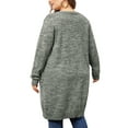 thumbnail image 3 of Agnes Orinda Plus Size Cardigan for Women Long Sleeve Open Front Knit Pockets Coat, 3 of 5