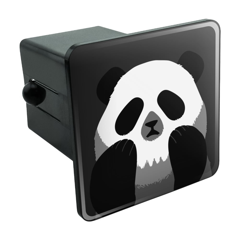 Panda Skull Optical Illusion Spooky Tow Trailer Hitch Cover Plug Insert
